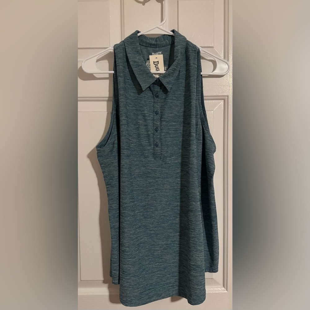 Duluth Trading Co Blue Sleeveless Top